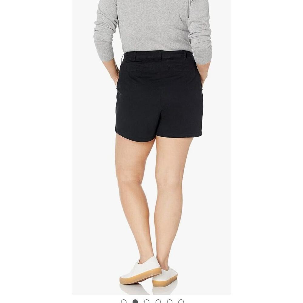 Amazon Essentials Women's 5 In Inseam Chino Short Black Size 16‎ - Picture 8 of 11